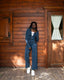 Women’s Crop Top Sweatshirt and Pants Set