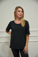 Women's open-back everyday tee, colour option — DWEGO