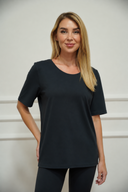 Women's open-back everyday tee, colour option — DWEGO