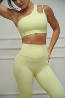Women's one-shoulder sculpt three-piece set, colour option — DWEGO