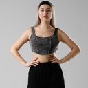 Short Crop Top With Wide Neckline
