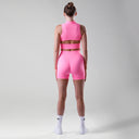 Sports Bra and Biker Shorts Set