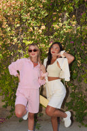 Half-zip sweatshirt and Bermuda shorts set, colour option — DWEGO