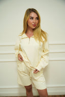 Half-zip sweatshirt and Bermuda shorts set, colour option — DWEGO
