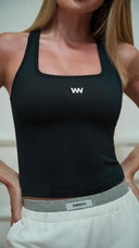 Women's padded square-neck top, colour option — DWEGO