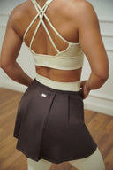 Tie-waist wrap skirt tie detail — DWEGO