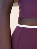 Sports bra with open-back detail and high-waist leggings — DWEGO
