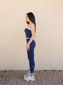 Cross-back bra and leggings set, colour option — DWEGO