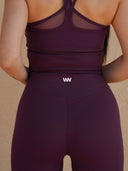 Racerback top and flared leggings co-ord, detail view — DWEGO