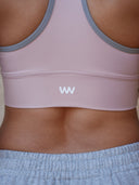 Two-tone bra and pants set, side view — DWEGO