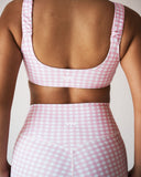 Gingham Print Activewear Set – Light Pink