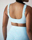 Gingham Print Activewear Set – Baby Blue