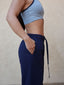 Women's Two-Tone Sports Bra with Wide-Leg Pants Set