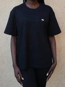 Short-sleeve textured crew-neck t-shirt — DWEGO