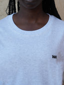 Textured crew-neck tee, colour option — DWEGO