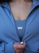 Women's Three-Piece Training Set with Zip-Up Jacket