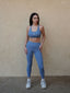 Women's Three-Piece Training Set with Zip-Up Jacket