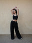 Women's Elastic Waist Wide-Leg Pants