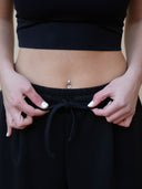Women's Elastic Waist Wide-Leg Pants