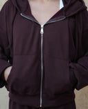 Women's Casual Hooded Jacket and Wide-Leg Pants