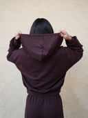 Women's Casual Hooded Jacket and Wide-Leg Pants
