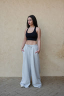 Women's Elastic Waist Wide-Leg Pants
