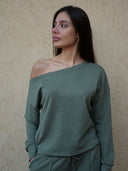 Women's Off-Shoulder Top with Wide-Leg Pants