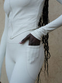 Women's Zip-Up Jacket, Tank Top and High-Waist Leggings Set