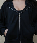 Women's Casual Hooded Jacket and Wide-Leg Pants