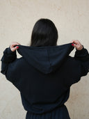 Women's Casual Hooded Jacket and Wide-Leg Pants