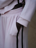 Women's Corset-Style Hooded Set with Wide-Leg Pants