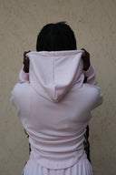 Women's Corset-Style Hooded Set with Wide-Leg Pants