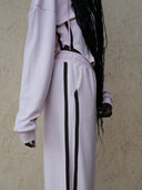 Women's Corset-Style Hooded Set with Wide-Leg Pants