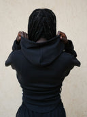 Women's Corset-Style Hooded Set with Wide-Leg Pants