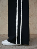 Women's Corset-Style Hooded Set with Wide-Leg Pants