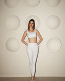Gingham Print Activewear Set – Light Gray