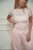 Women's wide-leg pants and fitted top set, colour option — DWEGO