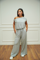 Women's relaxed drape two-piece set, colour option — DWEGO