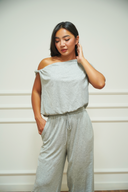 Women's relaxed drape two-piece set, colour option — DWEGO