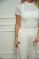 Women's wide-leg pants and fitted top set, colour option — DWEGO