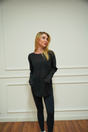Women's sheer open-back top, colour option — DWEGO