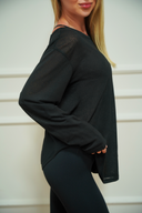 Women's sheer open-back top, colour option — DWEGO