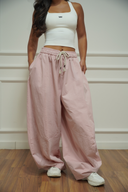 Women's balloon-fit wide-leg pants, colour option — DWEGO