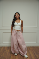 Women's balloon-fit wide-leg pants, colour option — DWEGO