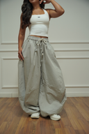 Women's balloon-fit wide-leg pants, colour option — DWEGO