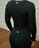 Women's wrap-front capri two-piece set, colour option — DWEGO