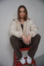 Women's Short Puffer Jacket With Fur Hood