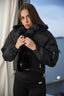 Women's Short Puffer Jacket With Fur Hood