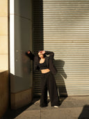 Women's Elastic Waist Wide-Leg Pants