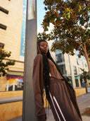 Women's Corset-Style Hooded Set with Wide-Leg Pants